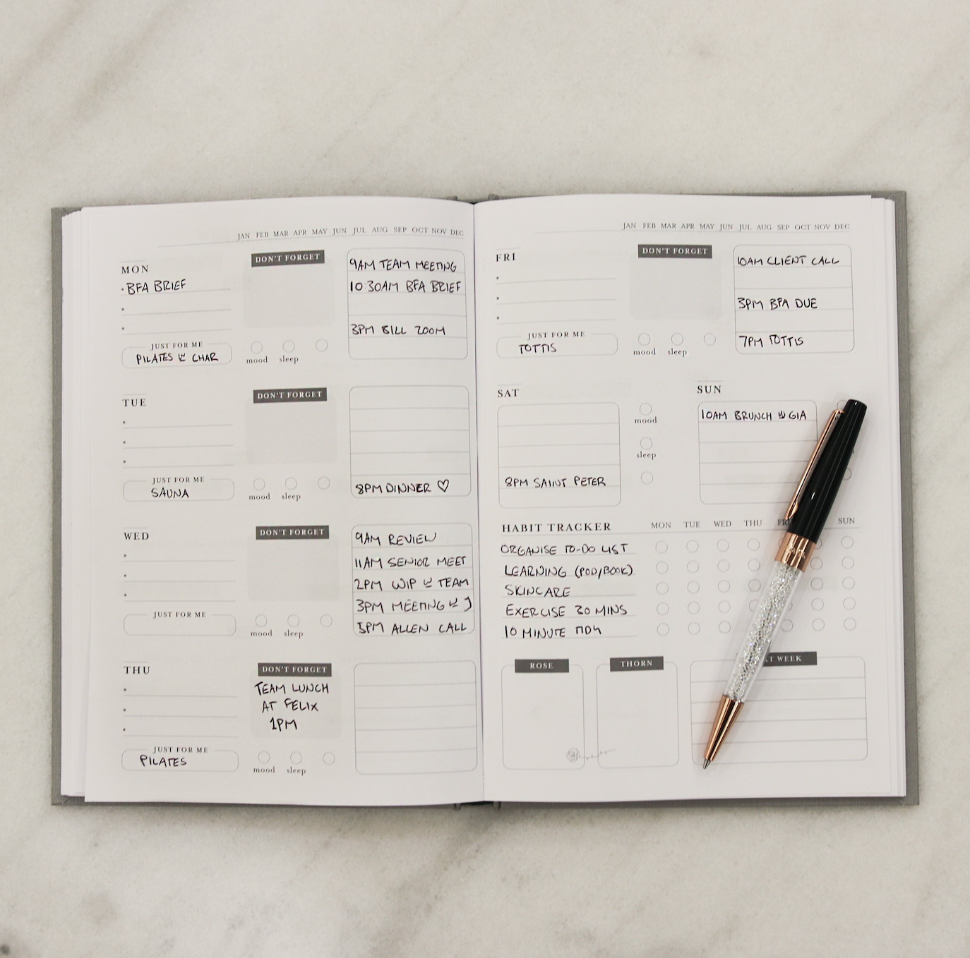 Signature Weekly Planner | Undated